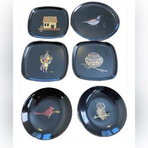 Set of 6 Vintage Couroc Collection